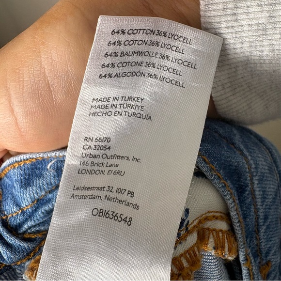 Anthropologie Pilcro Beach Cargo Mid-Rise Barrel Jeans Joggers Size 25 - Picture 9 of 10